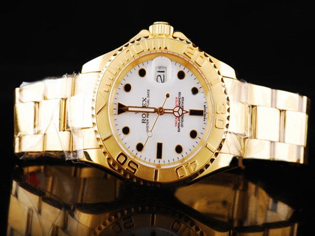 Rolex Yacht-Master White Dial And Black Round Hour Marker Montre Rolex Yacht-Master White Dial And Black Round Hour Marker Montre