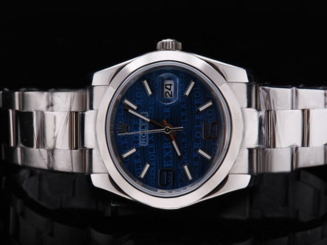 Rolex New Blue Dial And Smooth White Bezel Montre