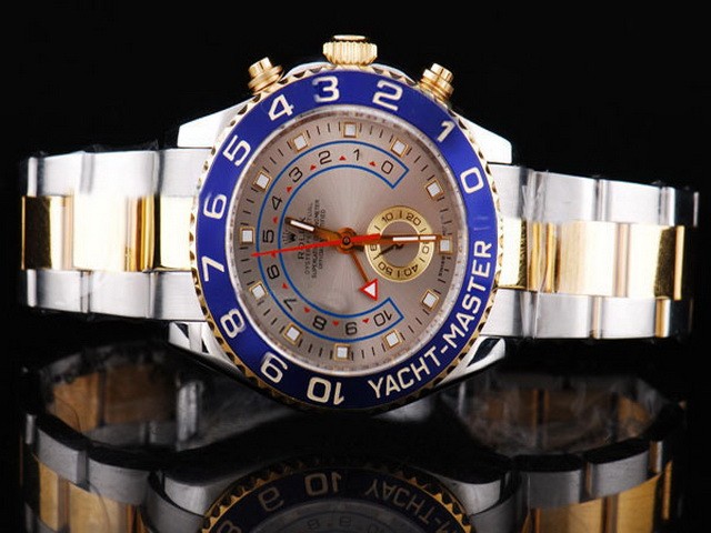 Rolex Yacht-Master Blue Bezel And Grey Shell Dial Montre