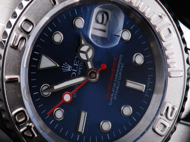 Rolex Yacht-Master White Bezel,Black Dial And White Round Bearl Marking-Small Calendar Lady Size Montre