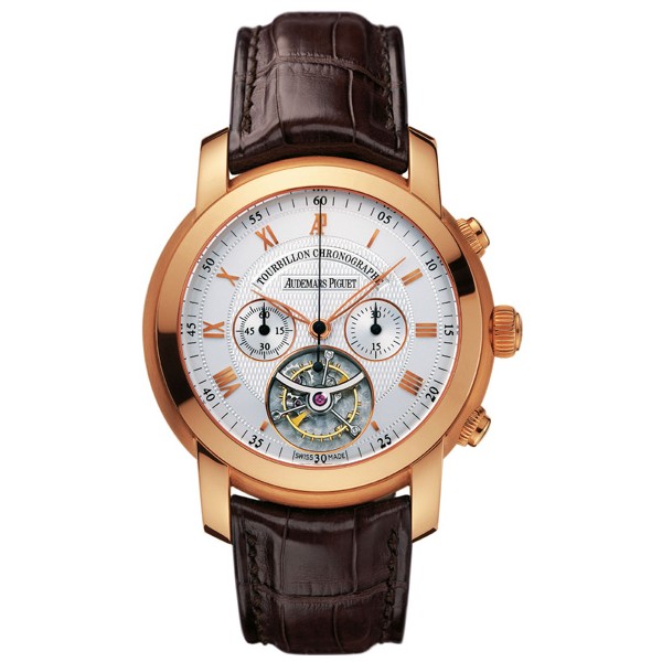 Réplique Audemars Piguet Jules Audemars Tourbillon Chronographe Homme Montre 26010OR.OO.D088CR.01