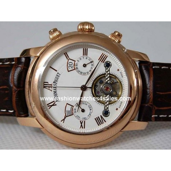 Réplique Replica Audemars Piguet Jules Audemars Tourbillon Chronographe Homme Montre 26010OR.OO.D088CR.42