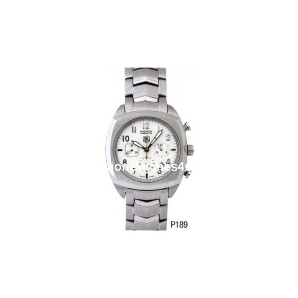 Réplique Réplique Réplique Tag Heuer Calibre 36 Monza cadran blanc SS bande HOA189 Montres