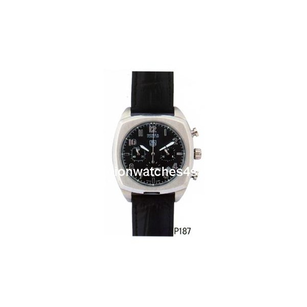Réplique Réplique Réplique Tag Heuer Calibre 36 Monza Cadran noir SS bande HOA187 Montres