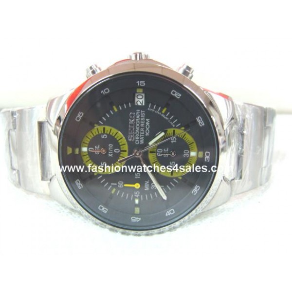 Réplique Seiko Alarm Chronograph Mens Watch SNAA65