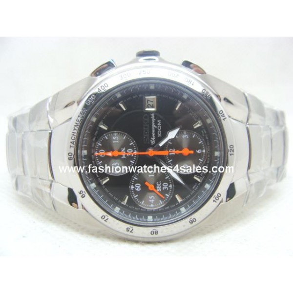 Réplique Seiko Chronograph Steel Grey Mens Watch SND673