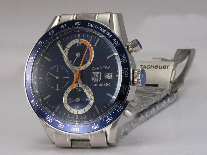 Tag Heuer Carrera Chronograph Blue Dial Same Chassis As 7750-High Quality Montre