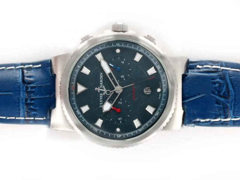Ulysse Nardin Chronograph Automatic with Blue Dial and Strap Montre